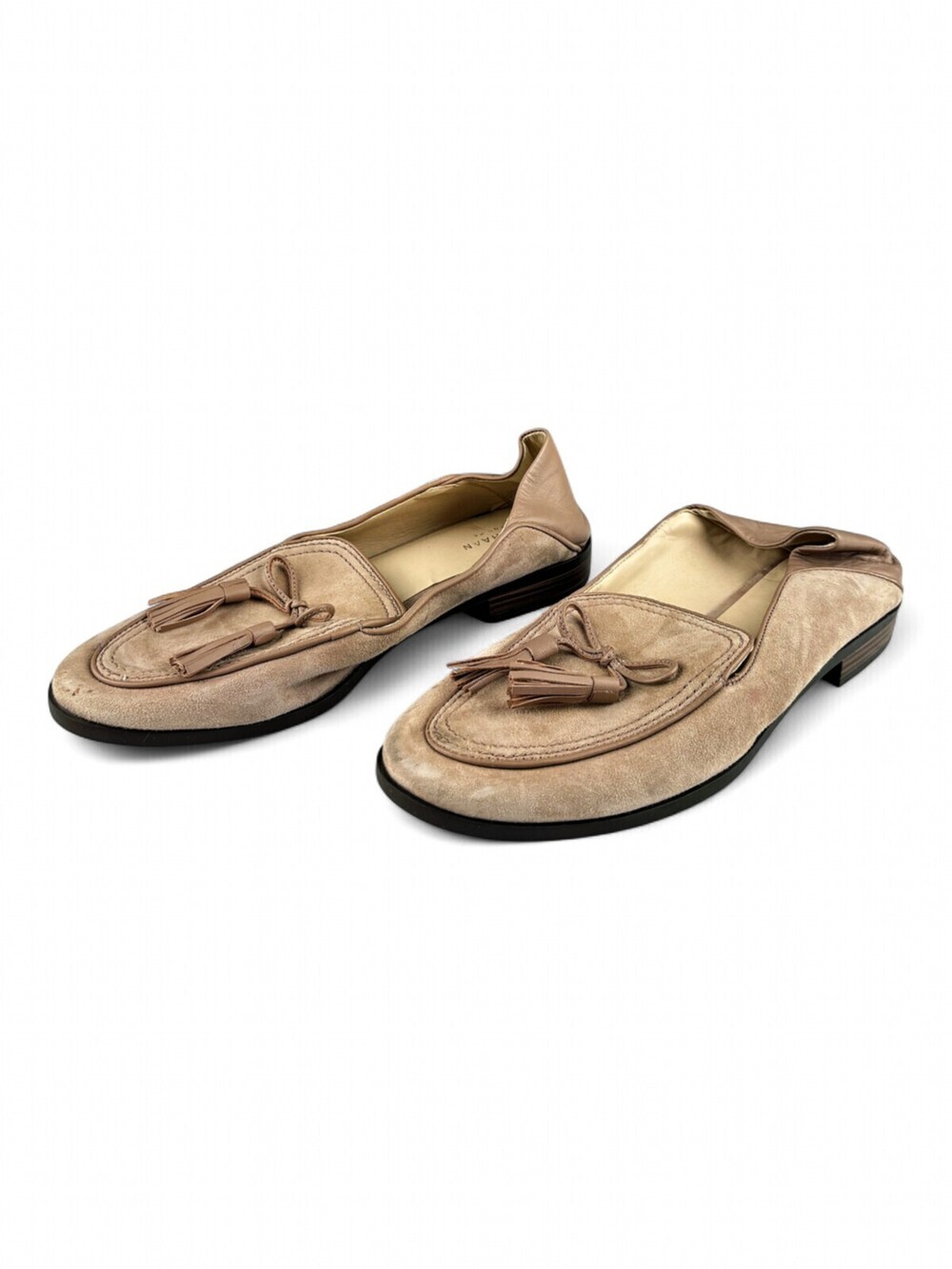 Cole Haan Tassel Suede Loafers - Women's 7.5 Taupe
